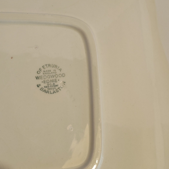 1930'S Wedgewood Eturia Barlaston Edme Square Cake Plate 🚨RARE🚨 - Picture 2 of 7
